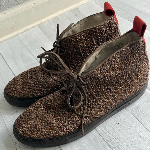 RARE Del Toro Brown Woven Chukka Sneaker Size 11 - Picture 5 of 7